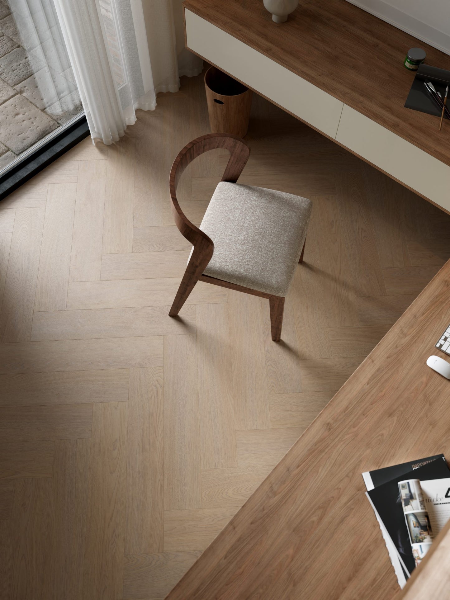 Belakos Terreno visgraat XL 61 | Rigid Click | Bruin