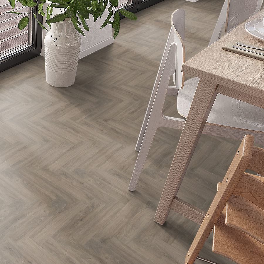 Ambiant Spigato Visgraat Silent Rigid Click (Smoky)