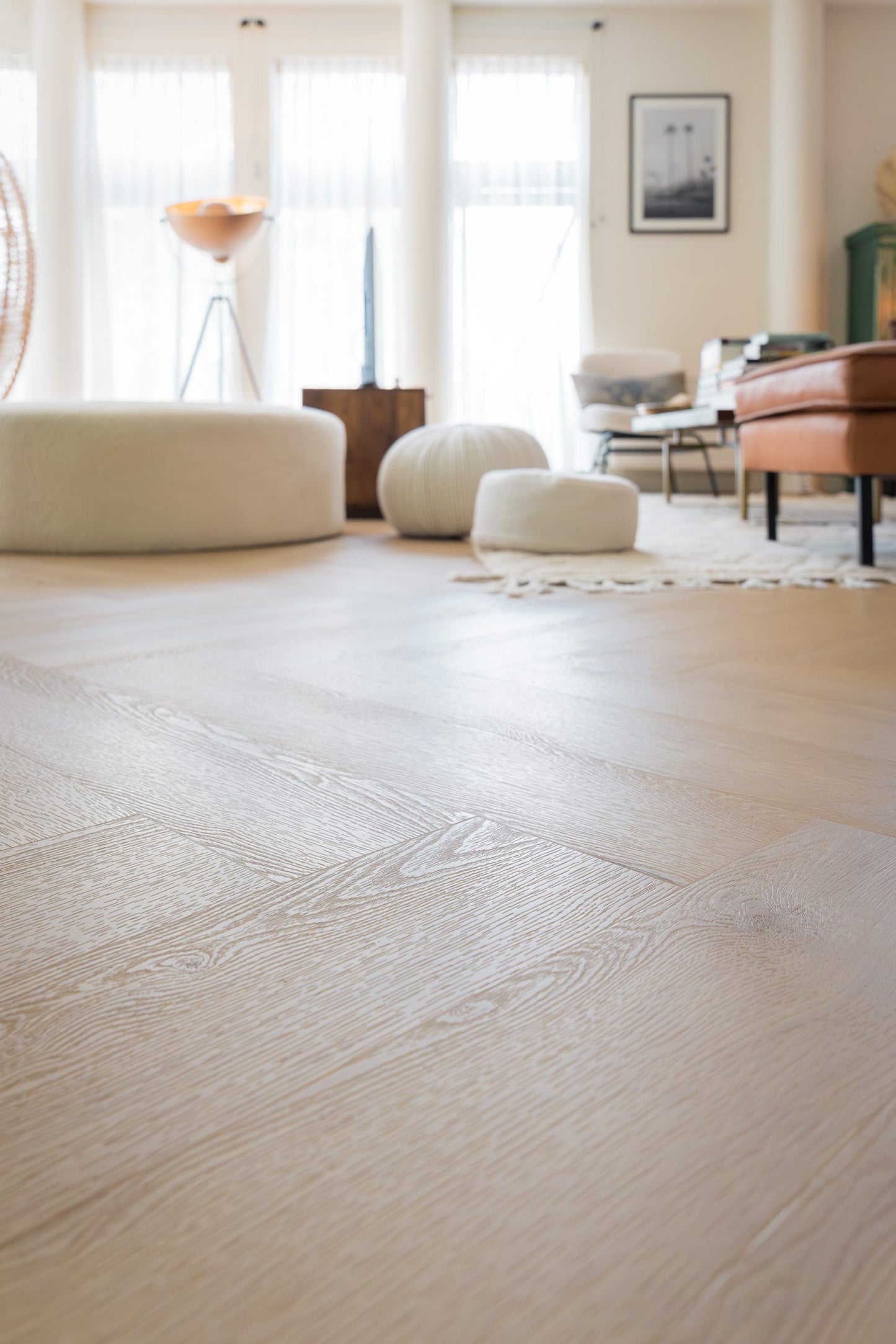 Belakos Palazzo visgraat XL 77 | Rigid Click | Bruin