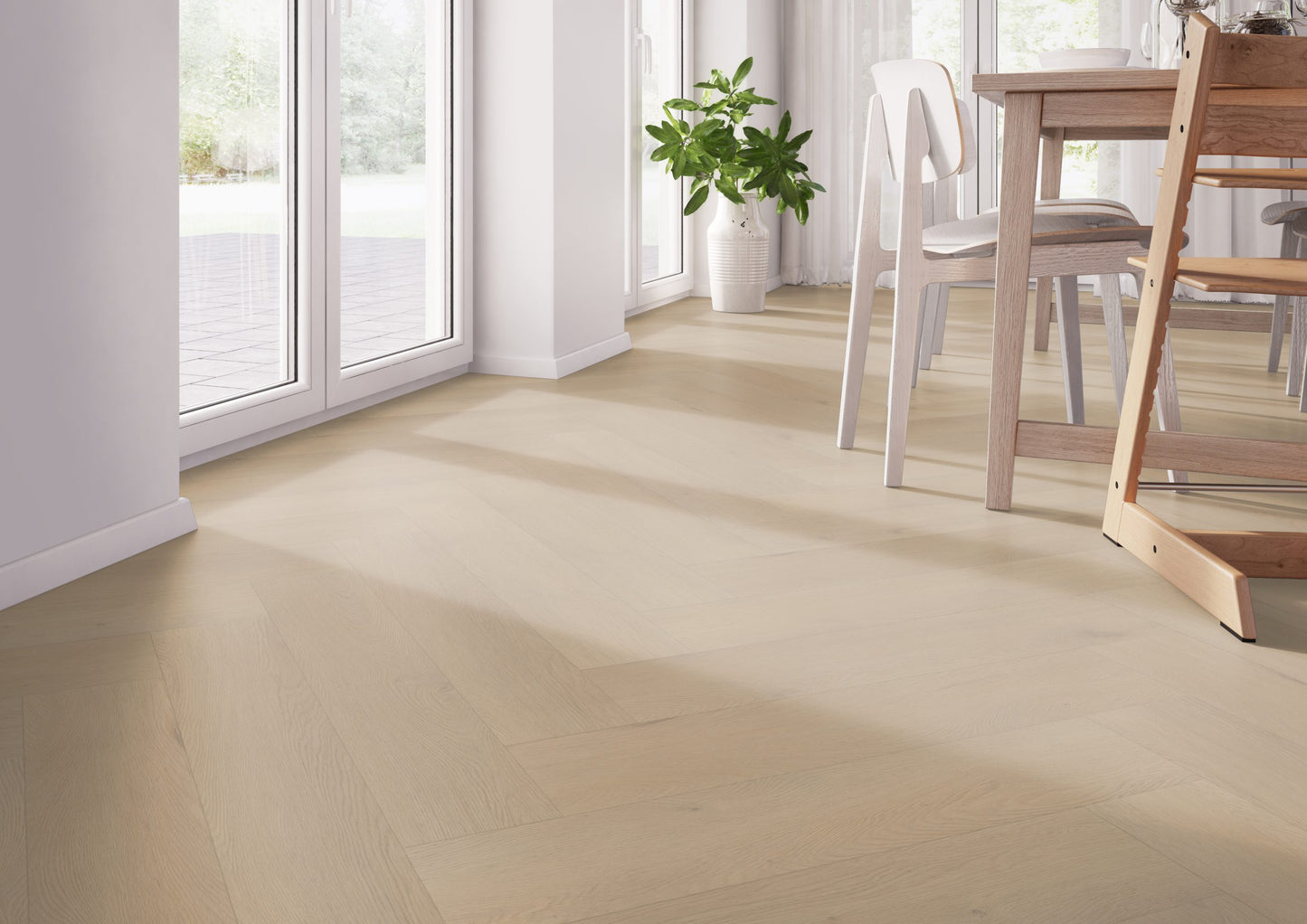 Belakos Palazzo visgraat XL 77 | Rigid Click | Bruin