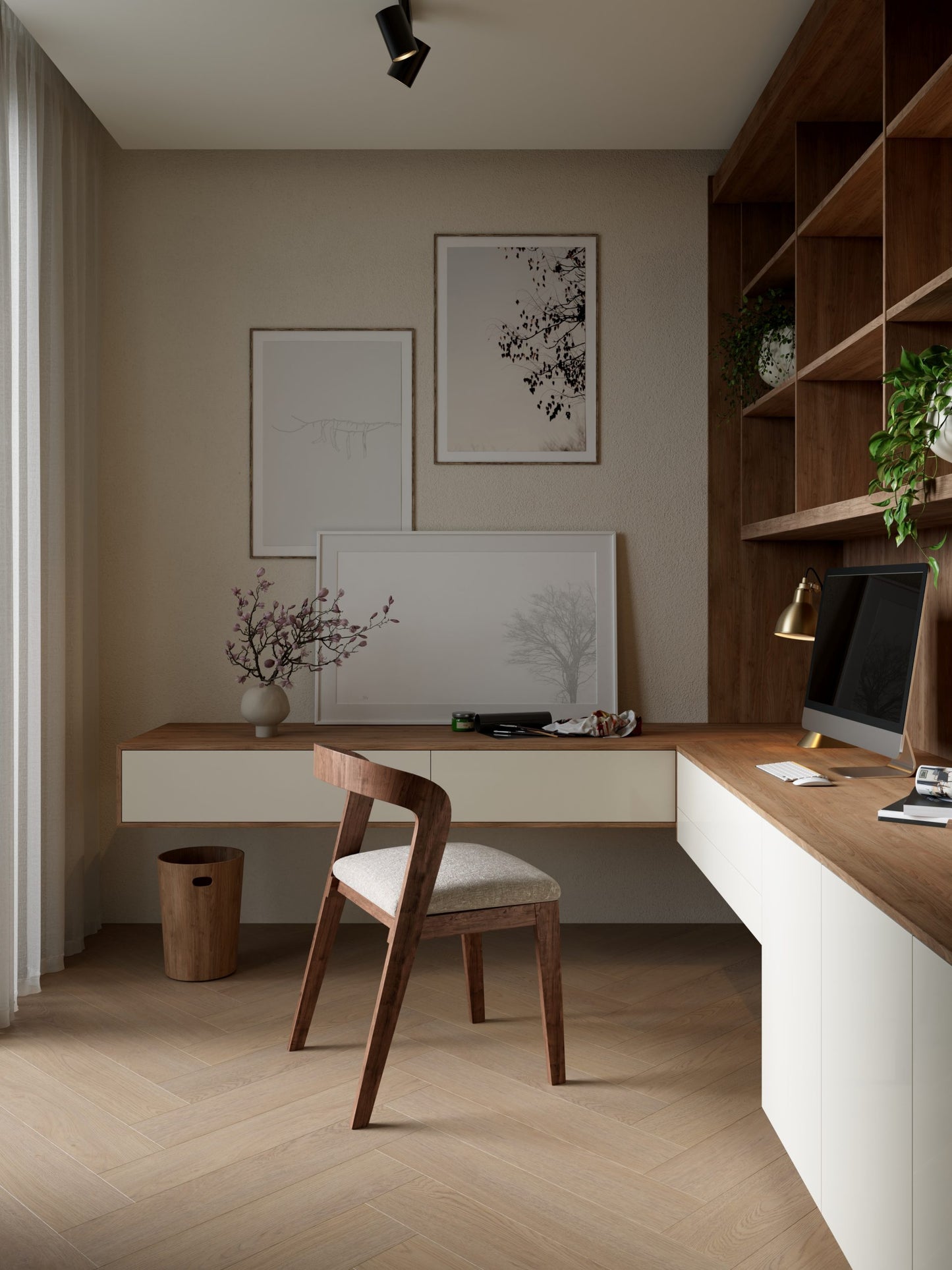 Belakos Terreno visgraat XL 61 | Rigid Click | Bruin